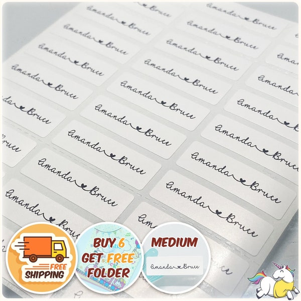 White Pearl Waterproof Name Stickers, Daycare Labels, Personalized Name Labels, Custom Label