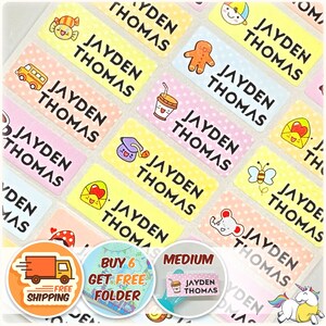 Personalized School Stickers and Labels - Waterproof Name Stickers for Daycare, Custom Name Labels