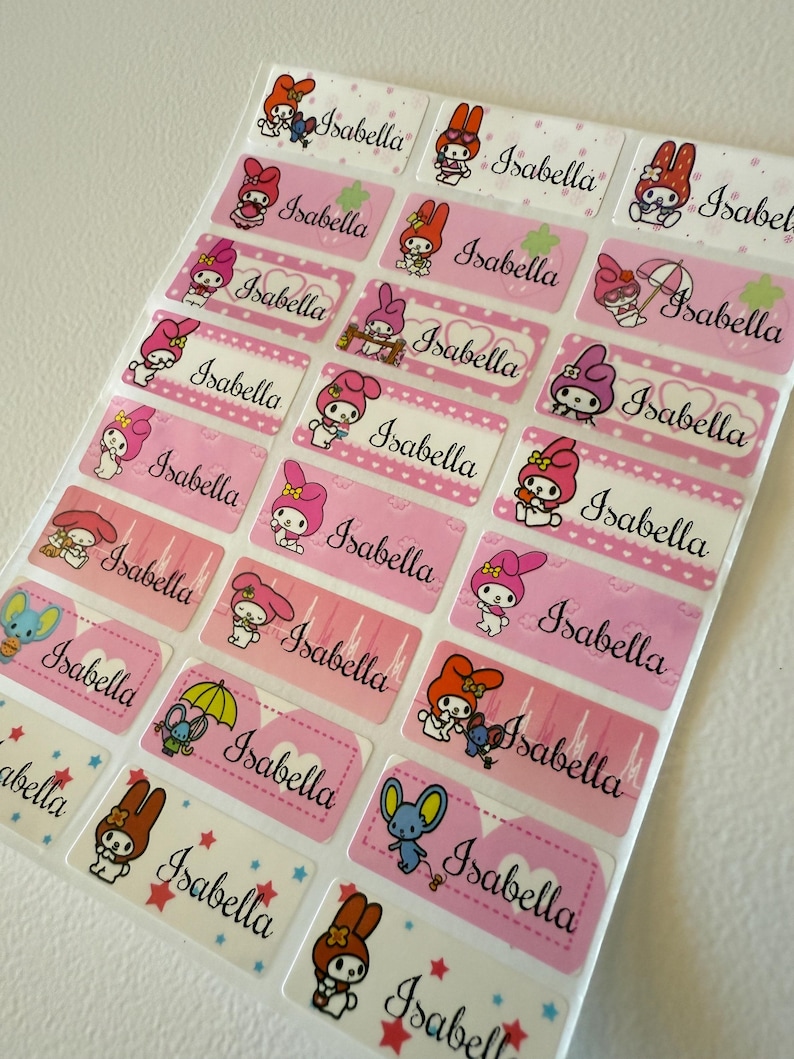 Personalized School Stickers and Labels and Gift- Waterproof Name ...