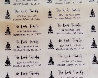 Etiquetas de dirección navideñas, etiquetas de dirección para invitados, etiquetas para destinatarios de tarjetas navideñas, etiquetas de dirección para tarjetas navideñas, pegatinas de dirección de invierno (30 etiquetas/hoja)