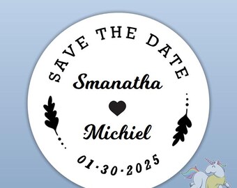Etiquetas para guardar la fecha, pegatinas con papel dorado, recuerdos de boda, sellos para invitaciones, sellos para sobres, pegatinas con papel dorado personalizadas, etiquetas para eventos