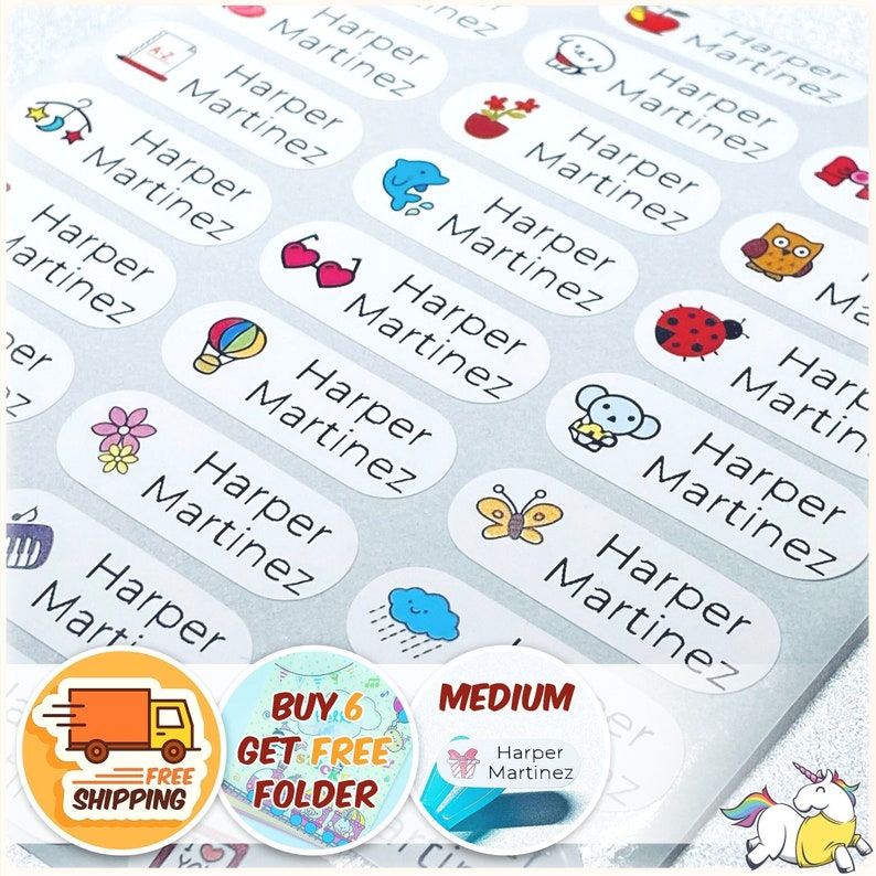 Waterproof Name Stickers, Waterproof Name, Stickers Daycare Labels ...