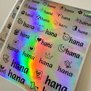 Holographic Waterproof Name, Stickers Daycare Labels, Personalized Name Labels, Custom Label
