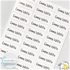 White Pearl Waterproof Name Stickers, Daycare Labels, Personalized Name Labels, Custom Label, Back to school
