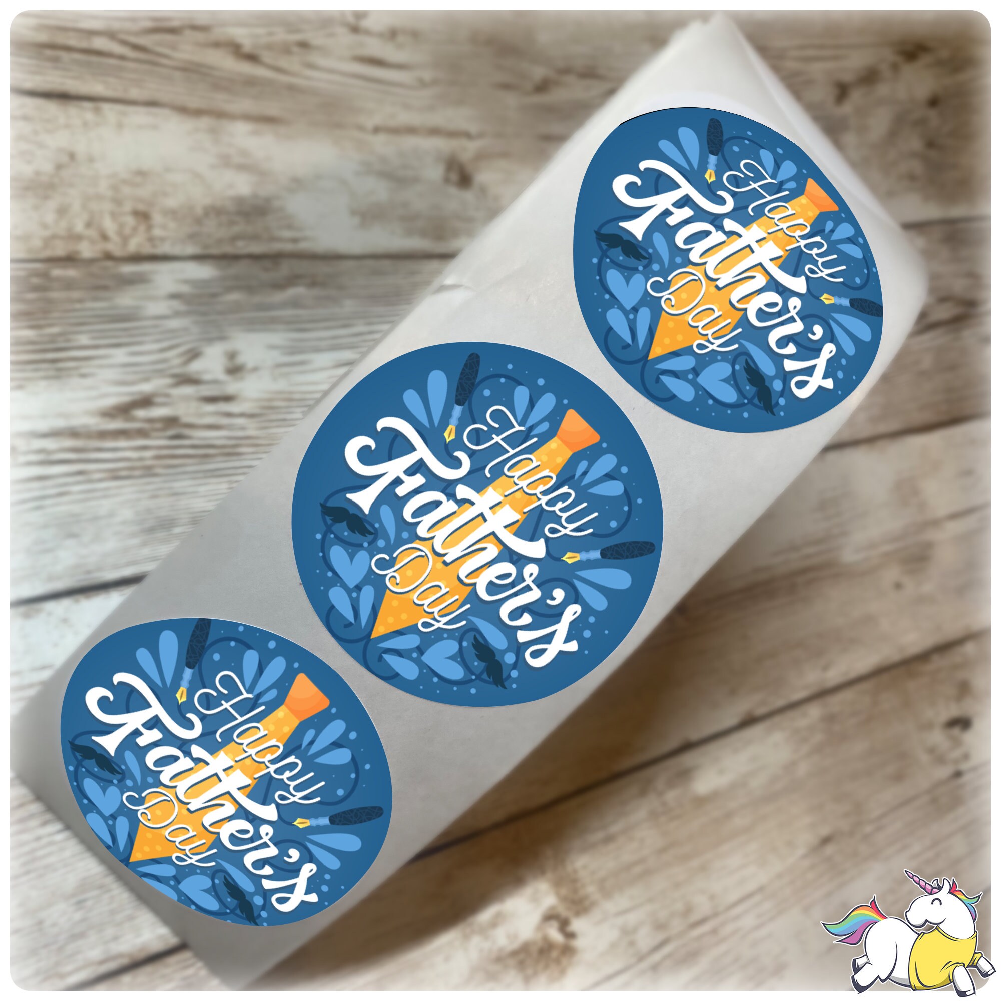 Pack of 24 Happy Father's Day stickers Father's day | Etsy