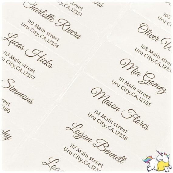 30 Custom Heart Tree Personalized Address Labels