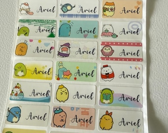Pegatinas y etiquetas escolares personalizadas: bonitas pegatinas impermeables con nombre para guarderías, campamentos infantiles, regreso a clases, regalo de San Valentín con nombre personalizado