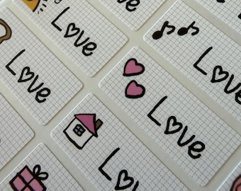 Personalized School Stickers and Labels - Cute  Waterproof Name Stickers for Daycare, Kids Camp, Back to School, Custom Name Labels