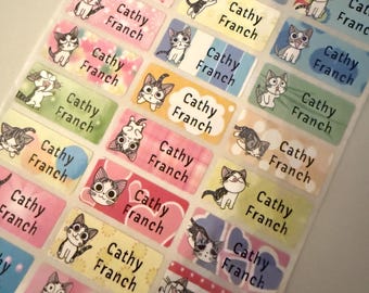 Pegatinas y etiquetas escolares personalizadas: bonitas pegatinas impermeables con nombres para guarderías, campamentos infantiles, regreso a clases, etiquetas con nombres personalizadas