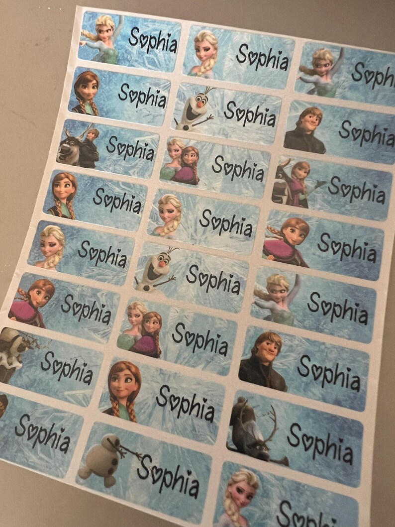 Personalized School Stickers and Labels Cute Waterproof Name Stickers