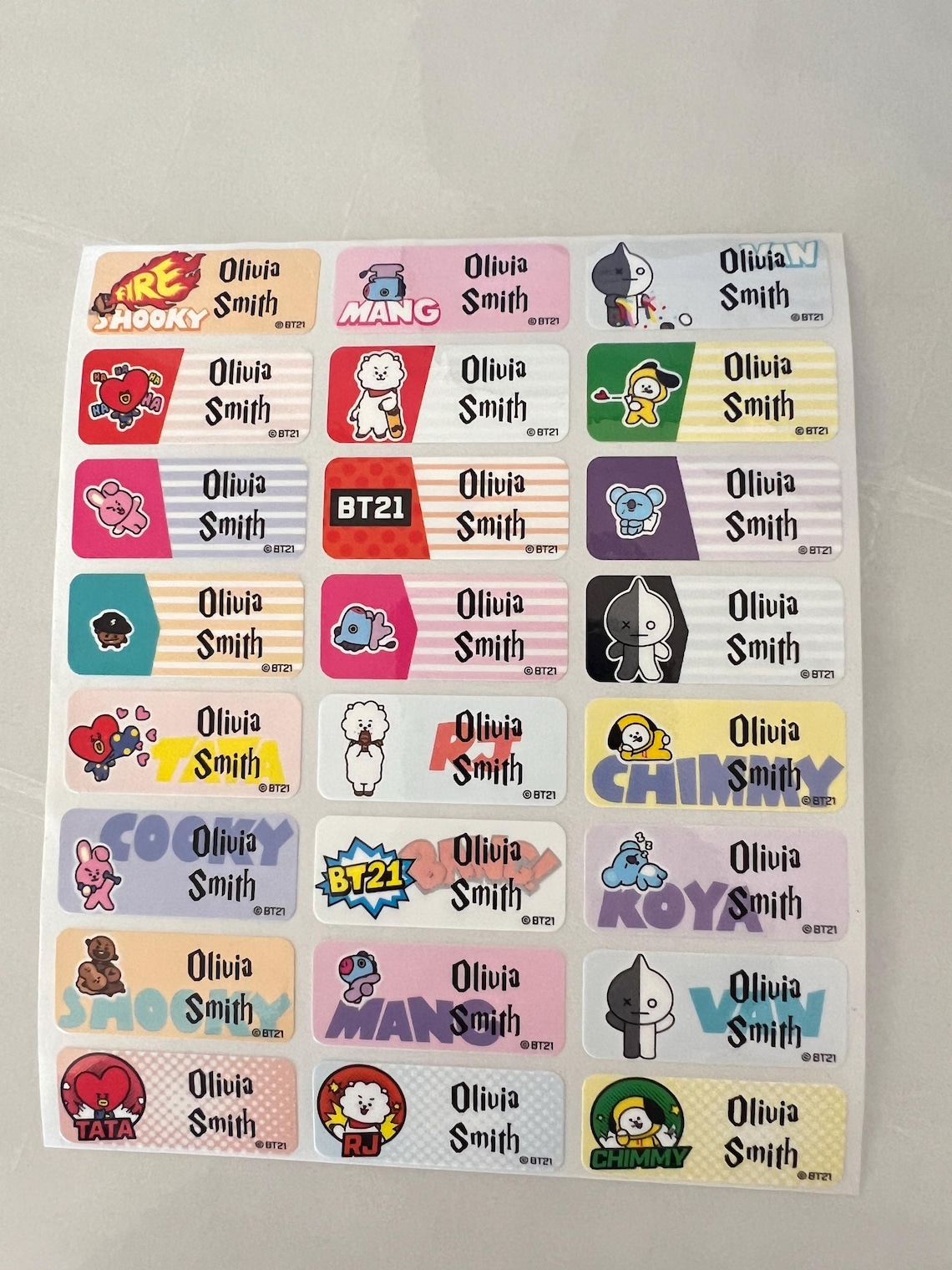 Personalized School Stickers and Labels - Cute Waterproof Name Stickers ...
