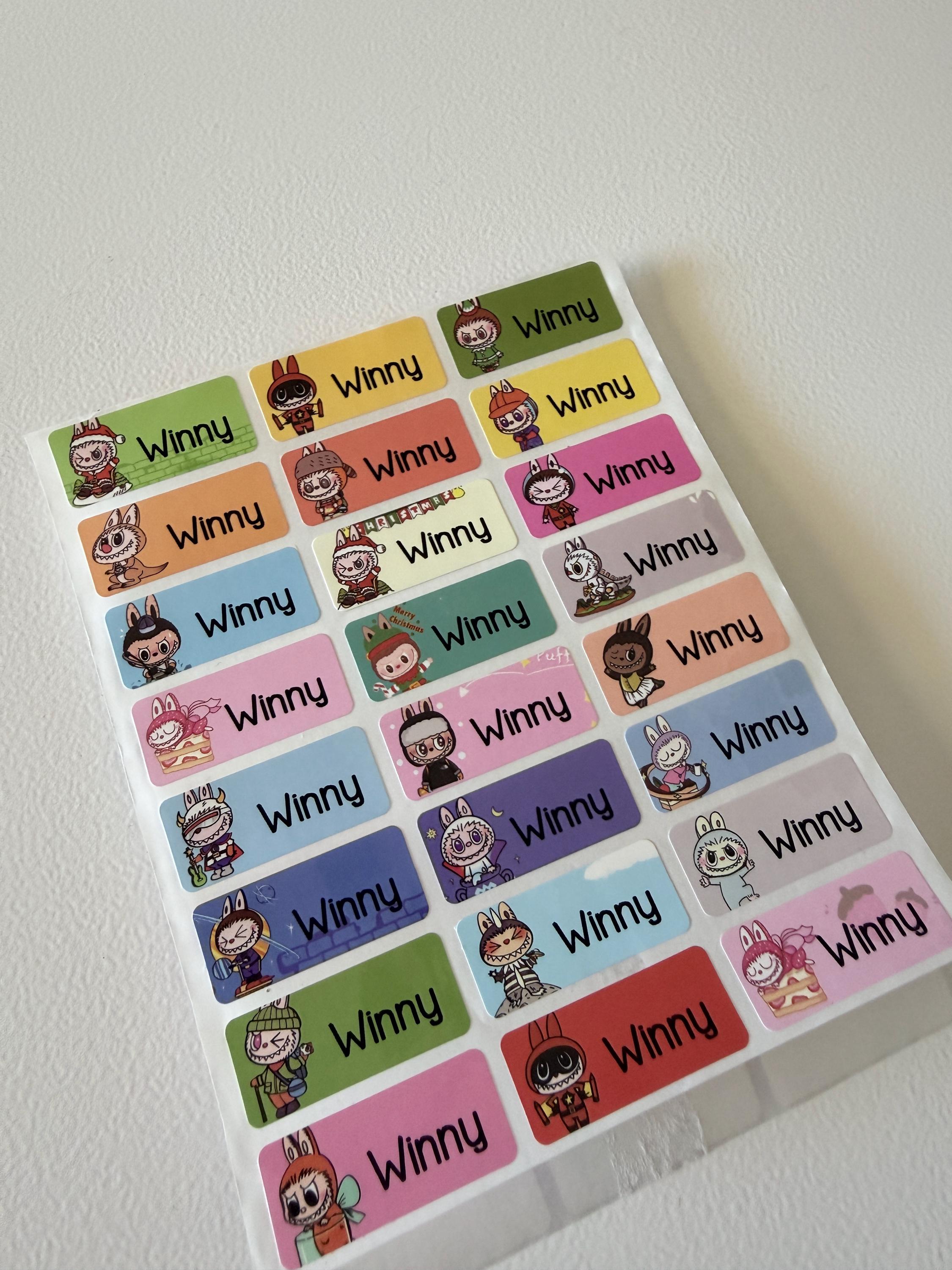 Personalized School Stickers and Labels and Gift- Waterproof Name ...