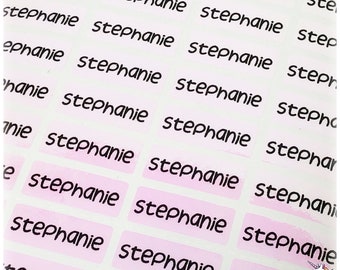 Pink Holographic Waterproof Name Stickers, Daycare Labels, Personalized Name Labels, Custom Label