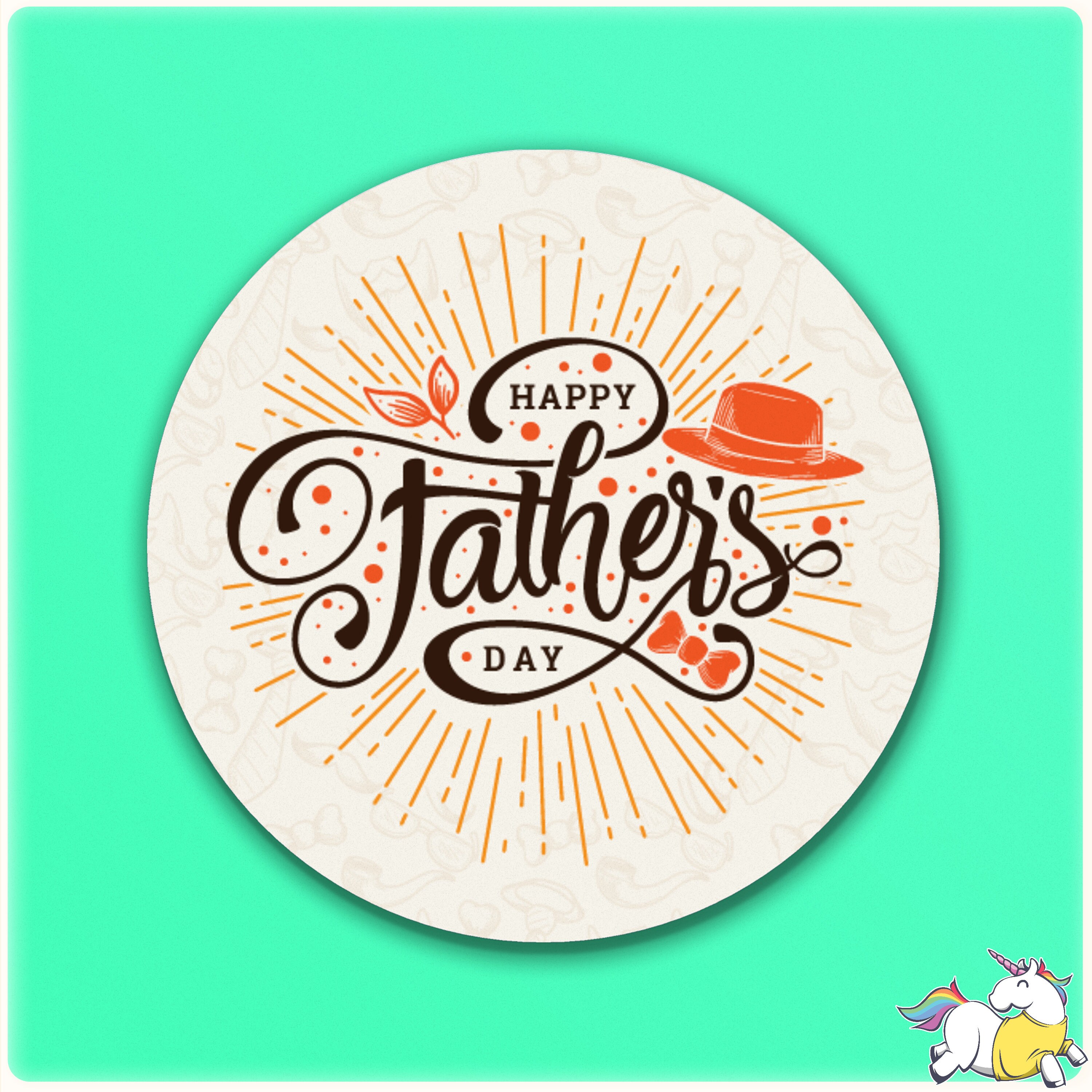Pack of 24 Happy Father's Day stickers Father's day | Etsy
