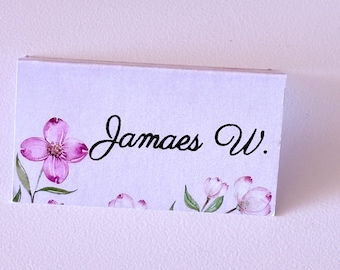 Tarjeta de lugar de mesa de boda con lámina real de 8,9 x 5 cm (plegada), ideal para bodas, cenas y banquetes.