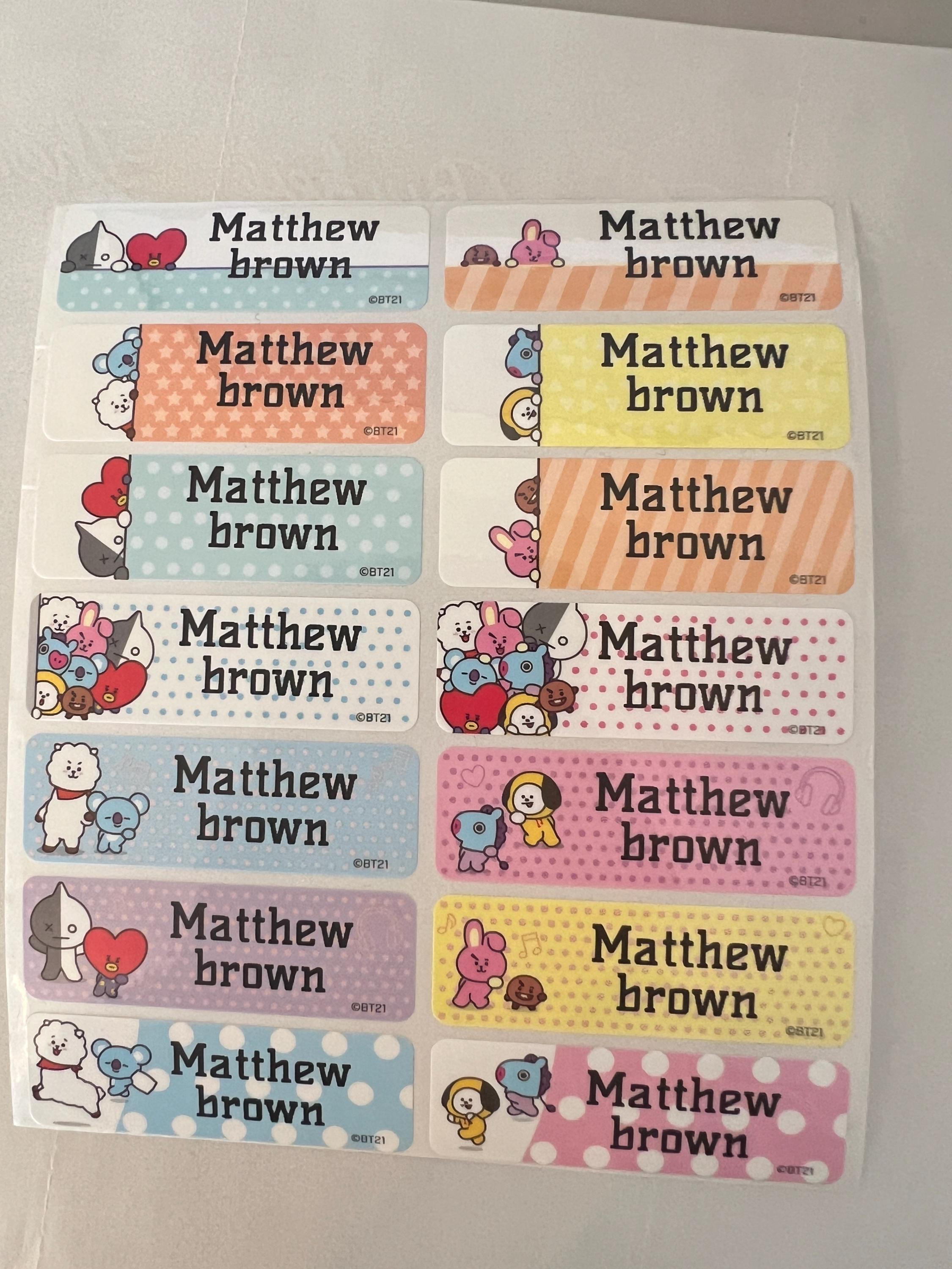 Personalized School Stickers and Labels - Waterproof Name Stickers for ...