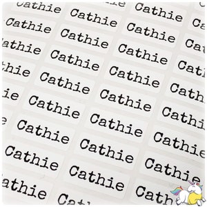 White Pearl Waterproof Name Stickers Daycare Labels Personalized Name Labels Custom Label