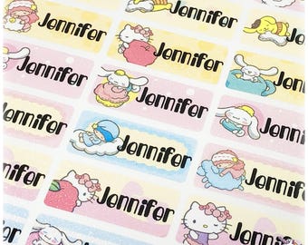 Pegatinas y etiquetas escolares personalizadas: pegatinas con nombre impermeables y con purpurina para guarderías, etiquetas con nombre personalizadas, regalo de San Valentín