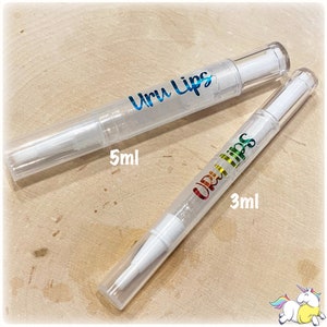 60 (1.75X0.66") Clear Foil Labels Personalized Cuticle Pen, Lash Stickers, Lip Gloss Stickers, Eyelash Tube Bottle Container Labels