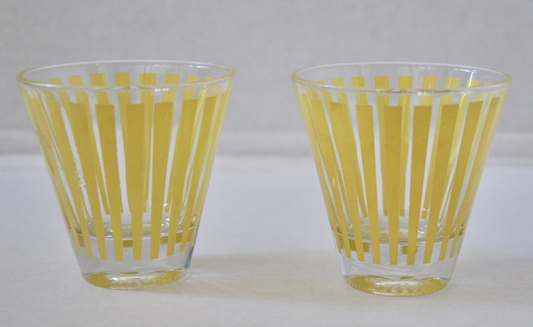 Vintage Shot Glass Set Vintage Shot Glasses Retro Barware Etsy
