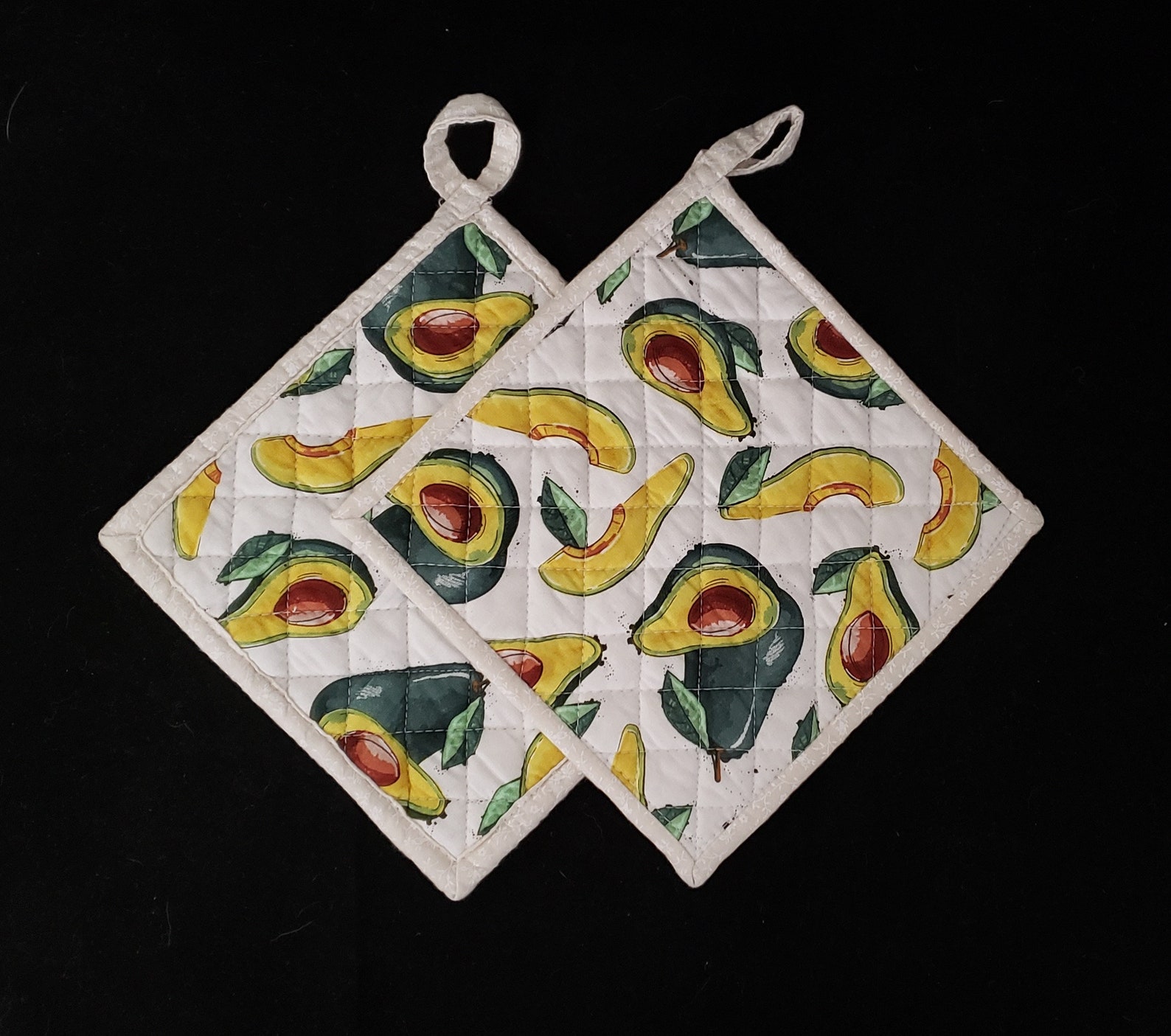 Insulated Quilted Handmade Potholders with Loop Etsy