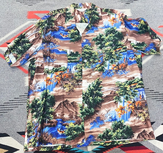 Japanese vintage rayon shirt - Gem Japanese vintage rayon shirt - Gem