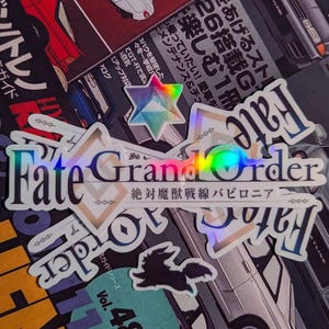 Fate/Grand Order logo weatherproof laminated sticker - Gaming, Anime, FGO, Type-Moon