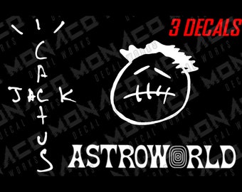 Travis Scott Face Logo Vinyl Decal Sticker Hip Hop Rap Etsy