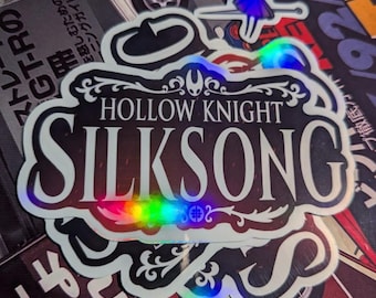 Pegatina laminada resistente a la intemperie con el logotipo de Silksong de Hollow Knight - Juegos, Metroidvania, Hallownest