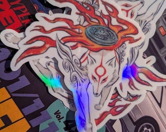 Pegatina laminada resistente a la intemperie de Amaterasu Okami - Gaming, Capcom, Clover, Amaterasu, Ōkami