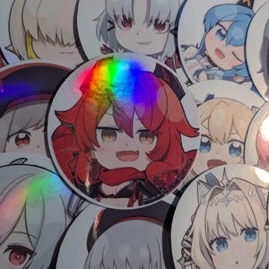 Dea della Vittoria: NIKKE cerchio chibi (scegli il tuo personaggio!) adesivo laminato resistente alle intemperie - Giochi, Anime, Rapi, Anis, Cappuccio Rosso, Elegg