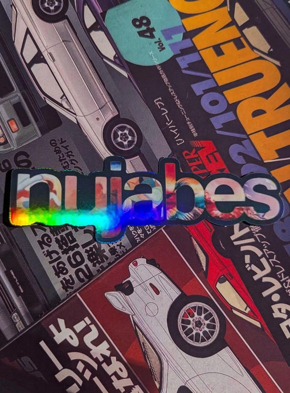 Nujabes multicolor logo weatherproof laminated sticker - Hyde Out, DJ, music, musician, producer, hip-hop