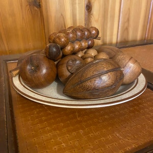 Vintage MCM Wooden Fruit