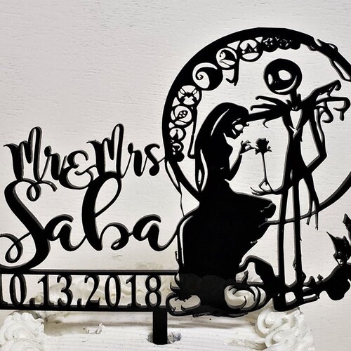 Simply Meant to Be Wedding Cake Topper Cake Topper Halloween Etsy