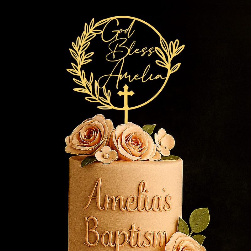 Baptism Cake Toppers Etsy — free download