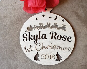 baby's 2nd christmas ornament 2018