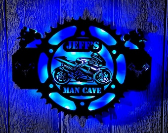 Custom Motorcycle LED Sign, Sports Bike Sign