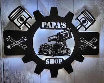Personalized Racing Neon Sign : Dirt Track Racer