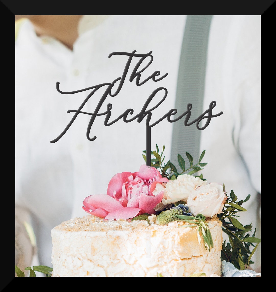 Personalized Script Cake Topper Custom Cake Topper - Etsy
