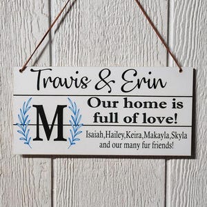 Custom Family Name Wood Sign: Personalized Home Decor
