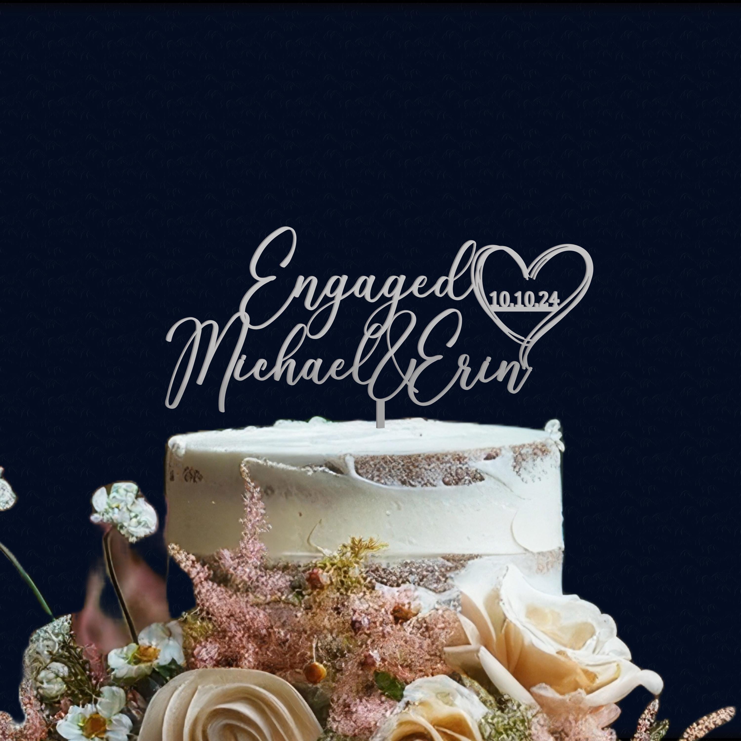 Engagement Cake Topper - Etsy, image size:3000x3000