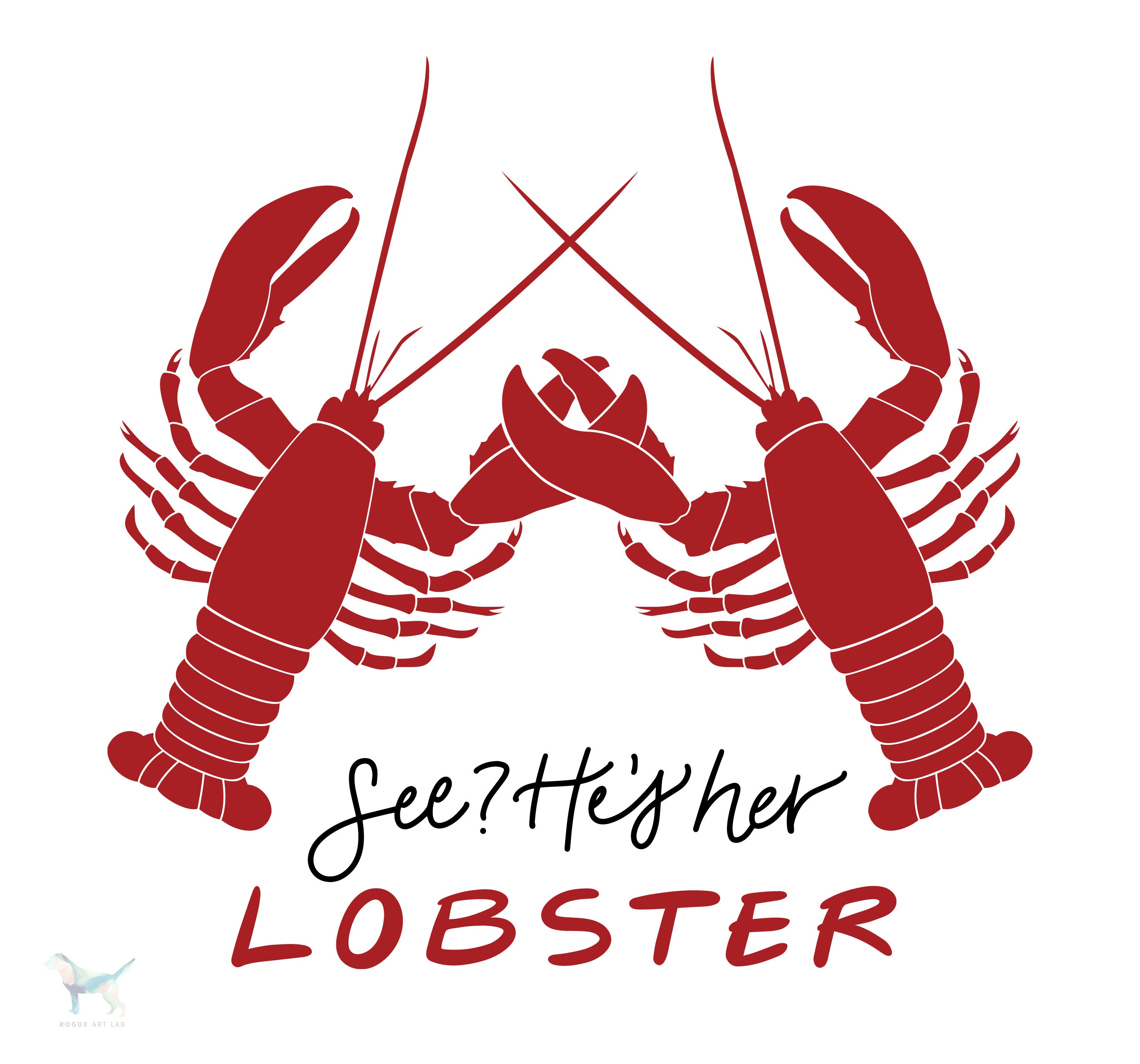Friends Lobster SVG Vector Art He's Her Lobster SVG for Etsy UK