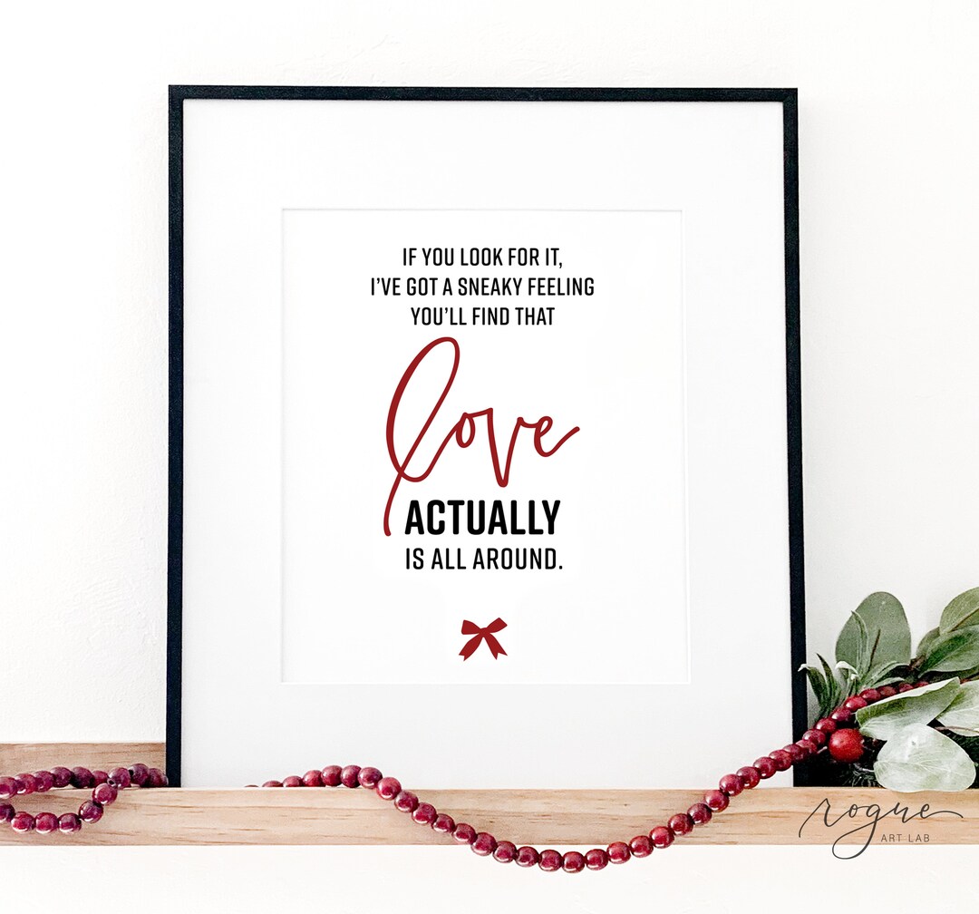 Love Actually Wall Art Digital Print Instant Download Etsy
