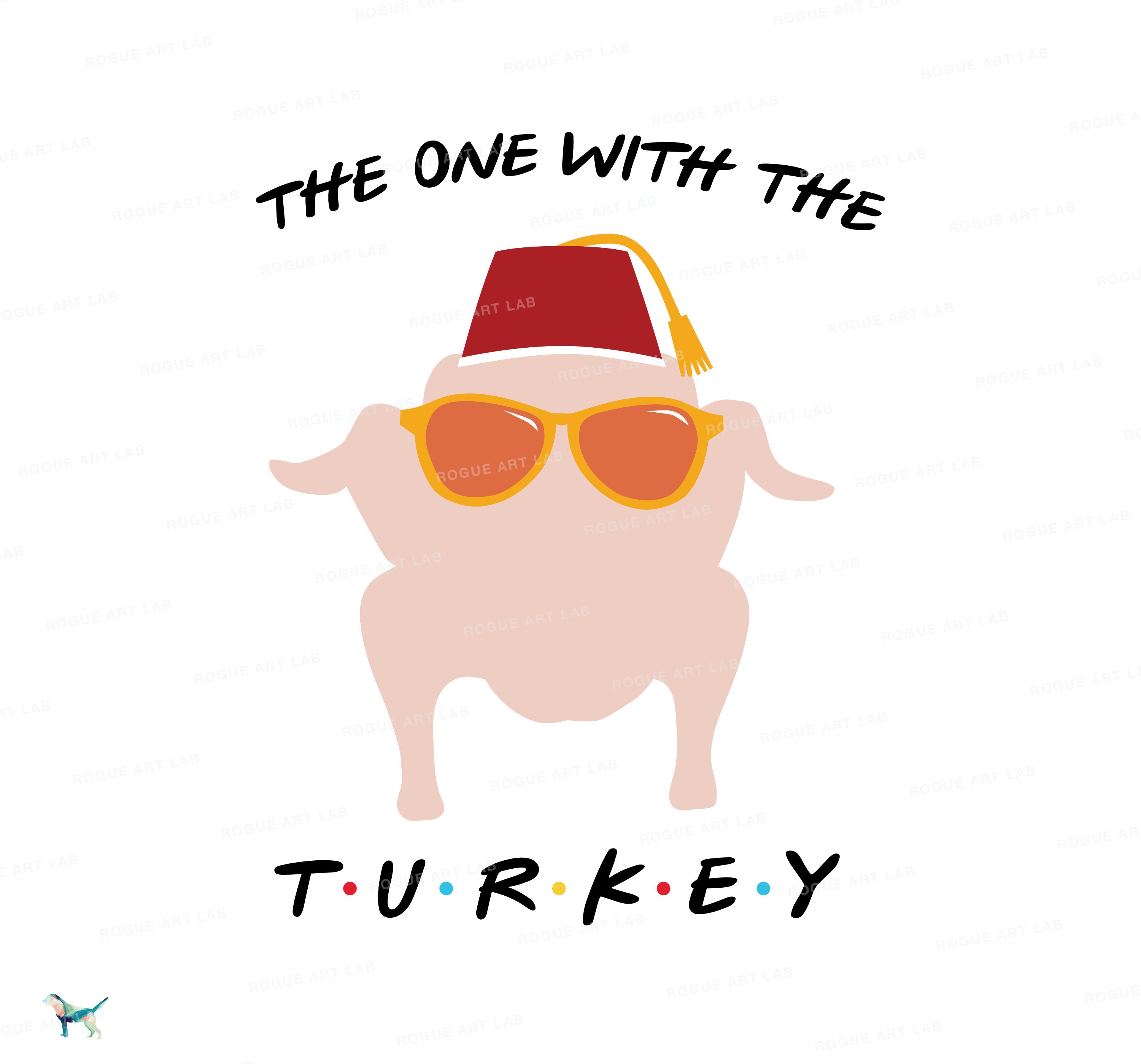 Friends Turkey SVG Vector Art, Friendsgiving SVG pour Cricut Silhouette
