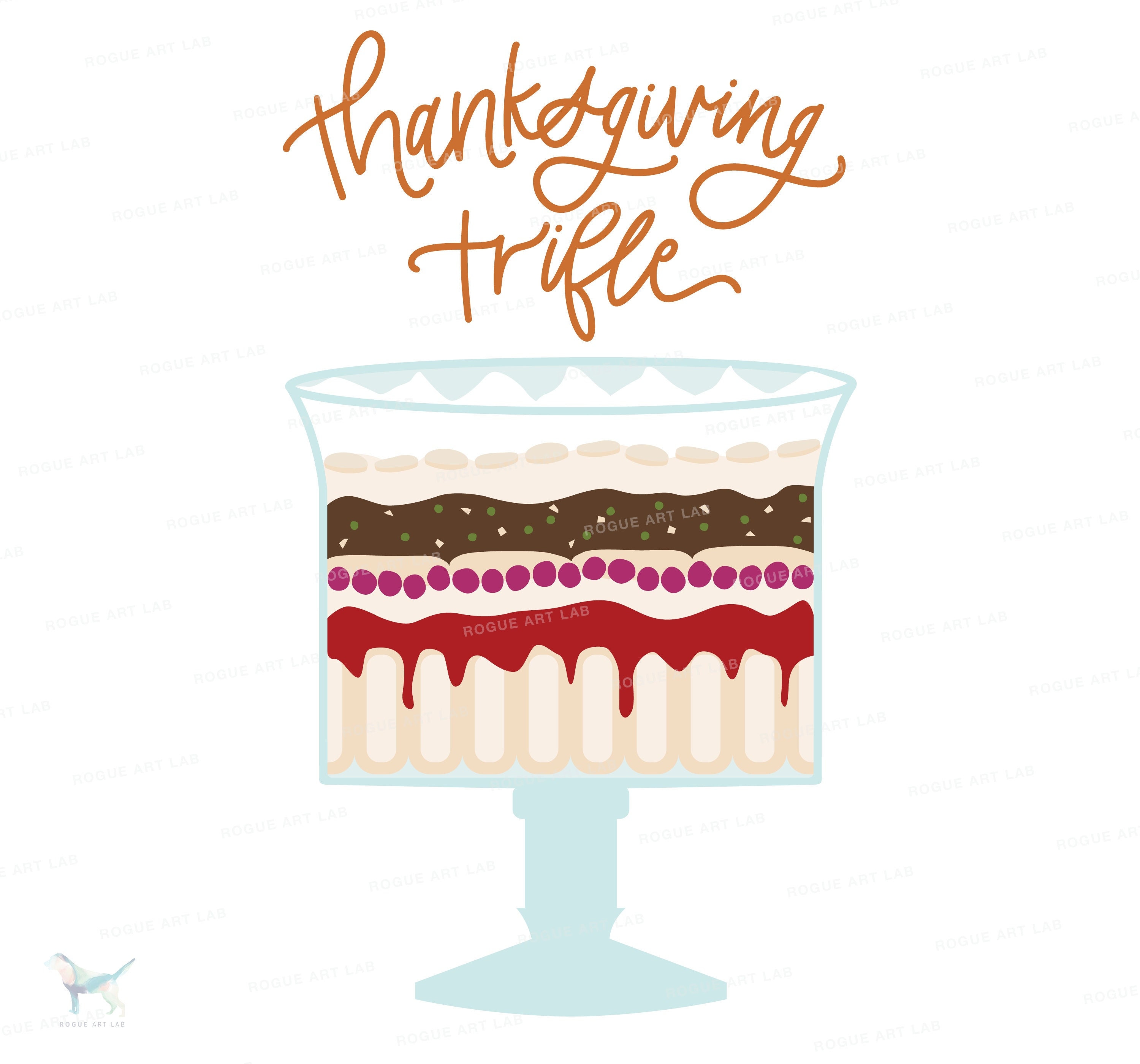 Rachel's English Trifle SVG Vector Art, Friendsgiving SVG for Cricut