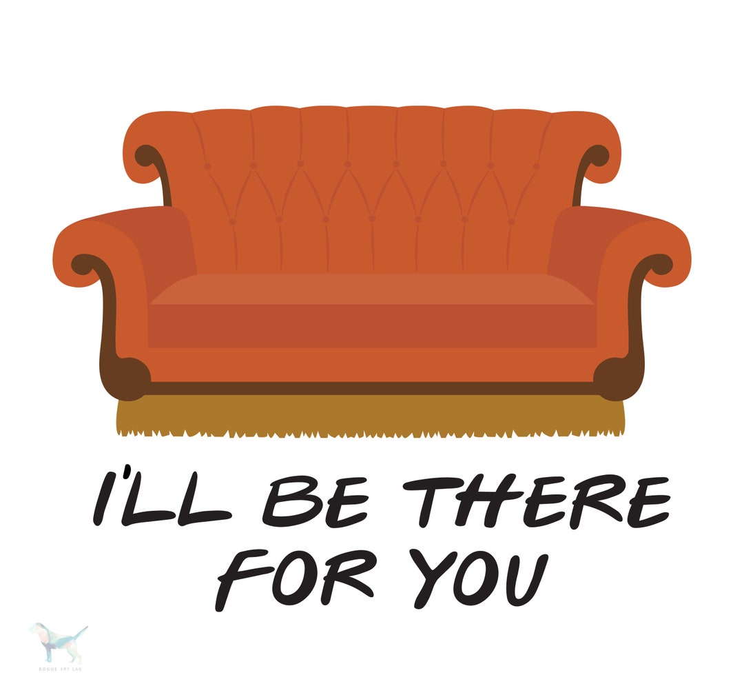 Friends Couch SVG Vector Art, Central Perk Couch SVG for Cricut Silhouette, Instant Download Etsy
