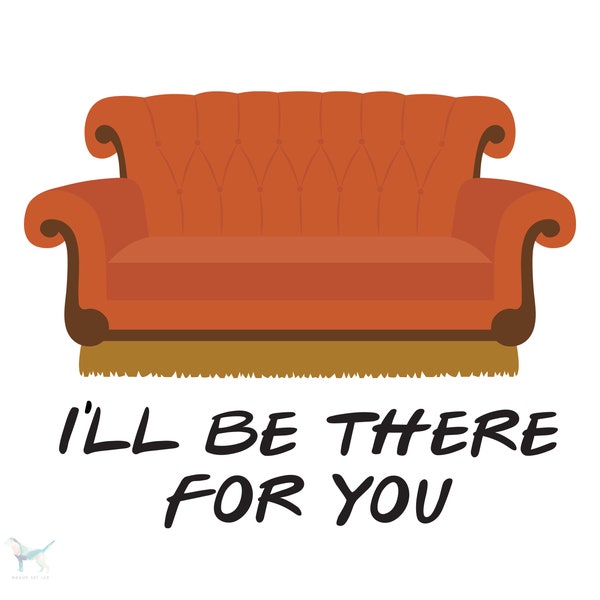 Friends Couch SVG Vector Art, Central Perk Couch  SVG for Cricut Silhouette, Instant Download