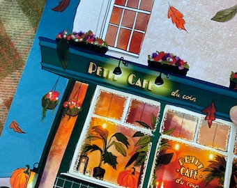 Petit Cafe Autumn A4 print