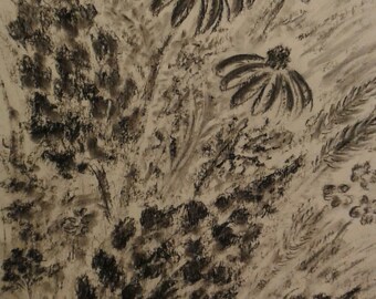 Deni Gesture 6Original Nude DrawingCharcoal and Pastel Chalk
