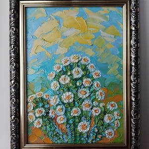 Flowering Cactus Art Saguaro Cactus Oil Painting Original Arizona Desert Flower Wall Art Cactus Flower Gift Painting Impasto Art 5x7 inches